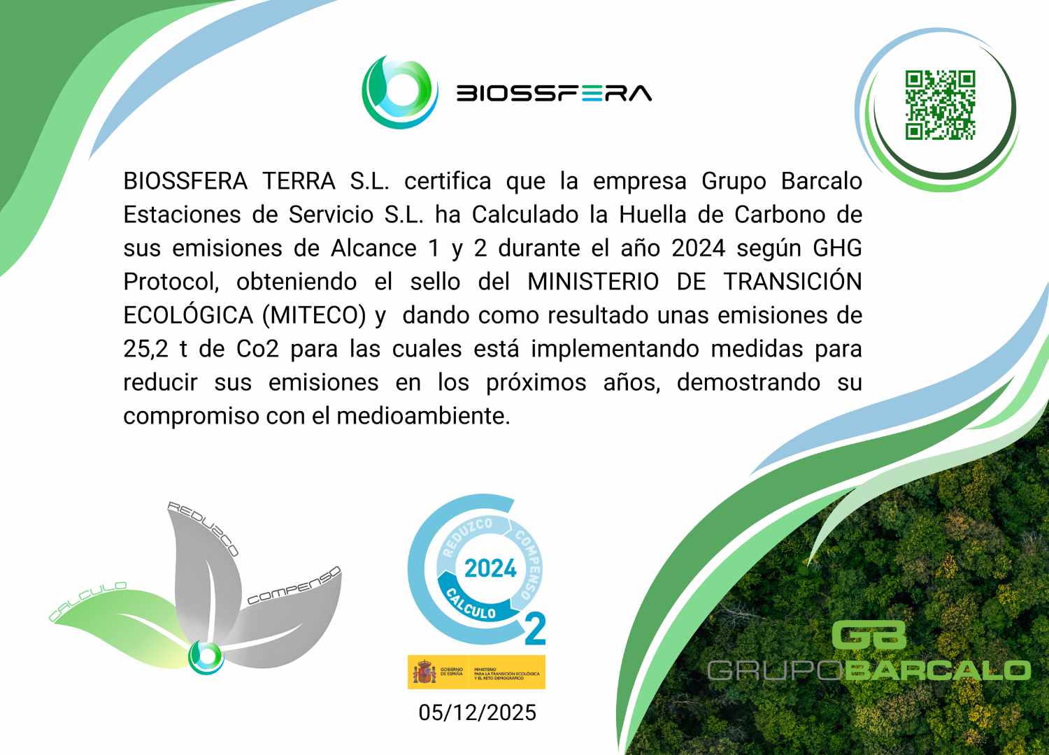 Certificado Grupo Barcalo